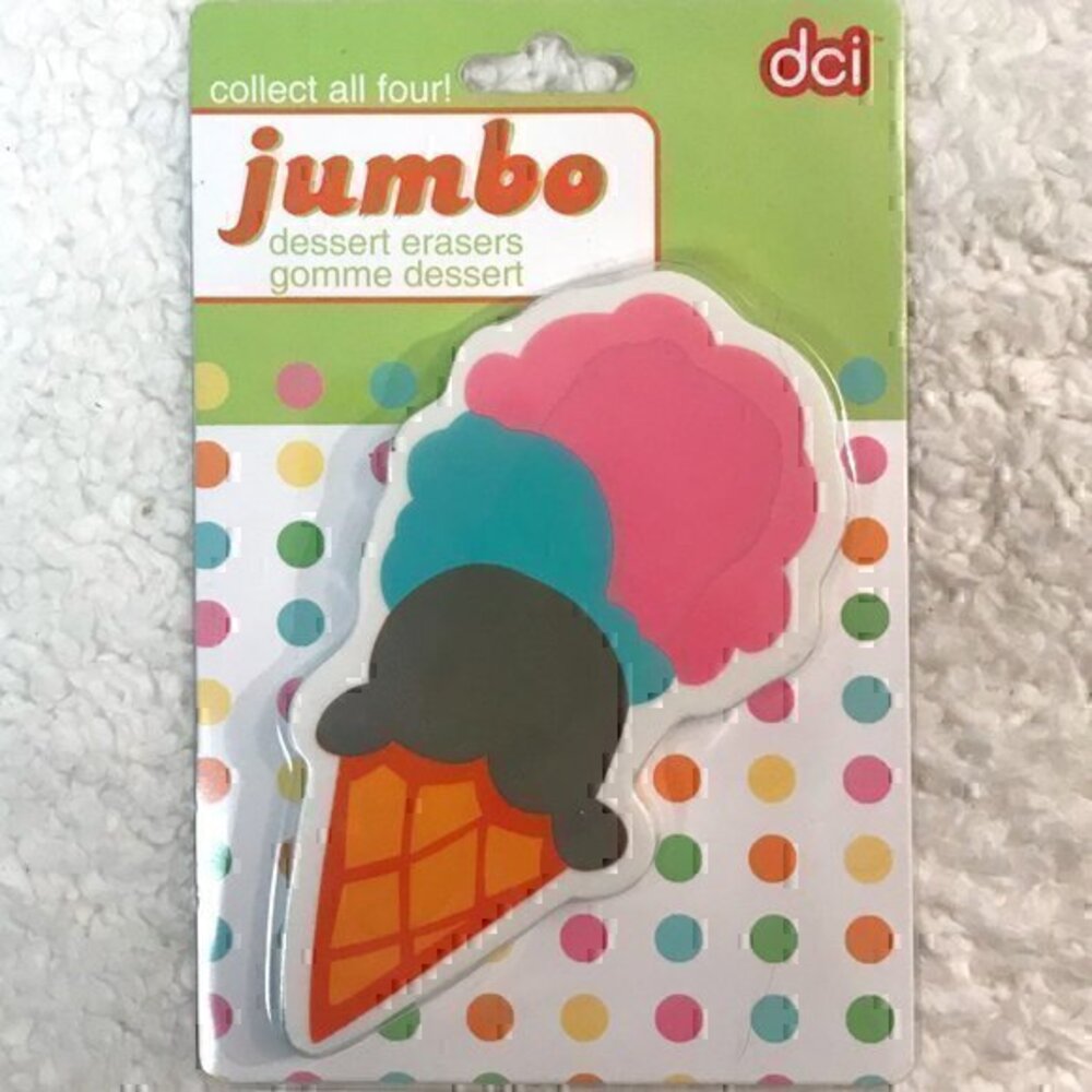 🎉 2/$10 DCI Jumbo "Ice Creme Cone" Dessert Eraser